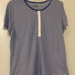 Ralph Lauren top NWT Size L blue and white striped